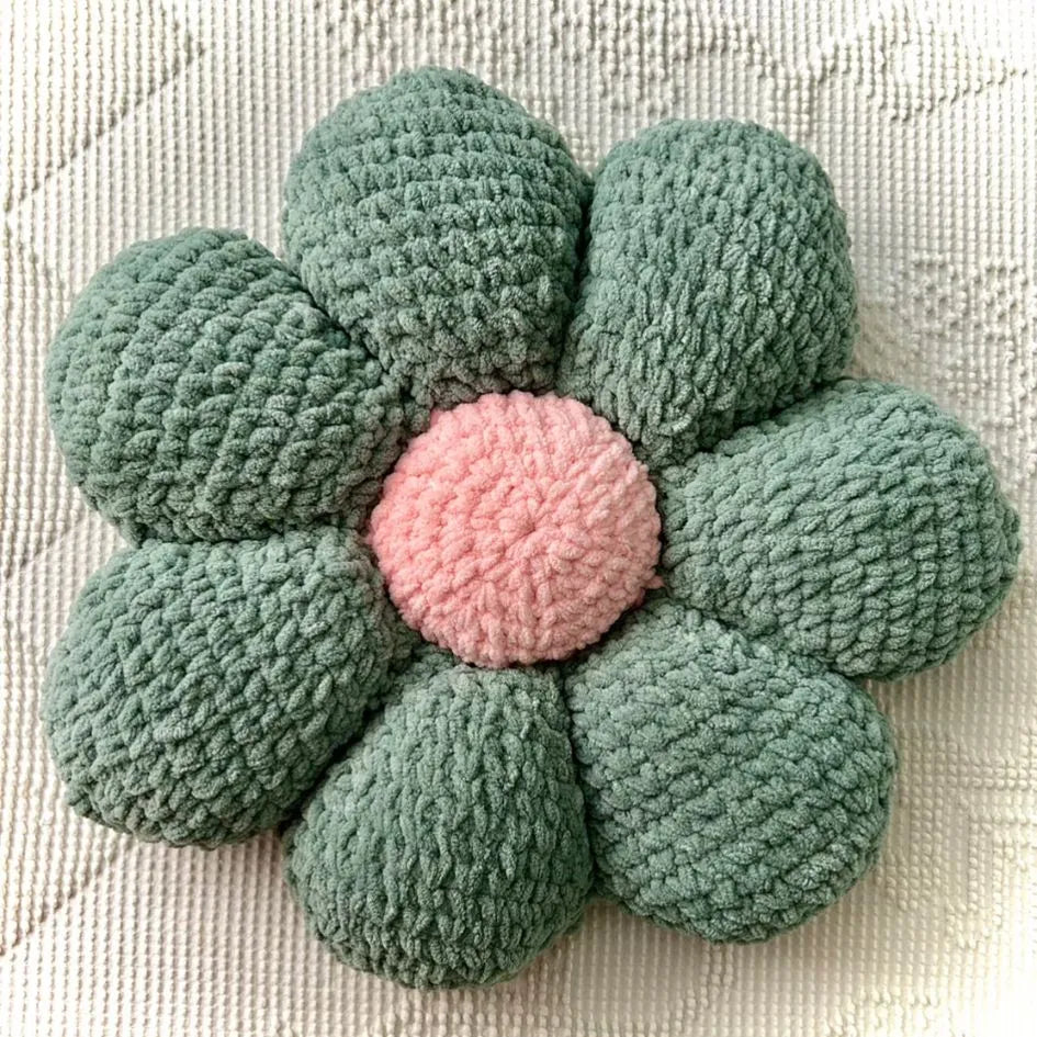 flower pillow crochet pattern