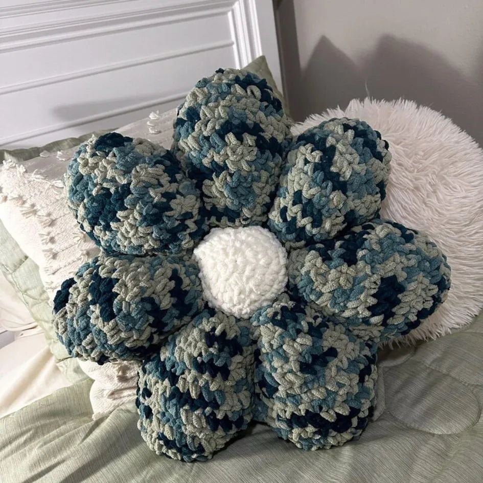 flower pillow crochet pattern
