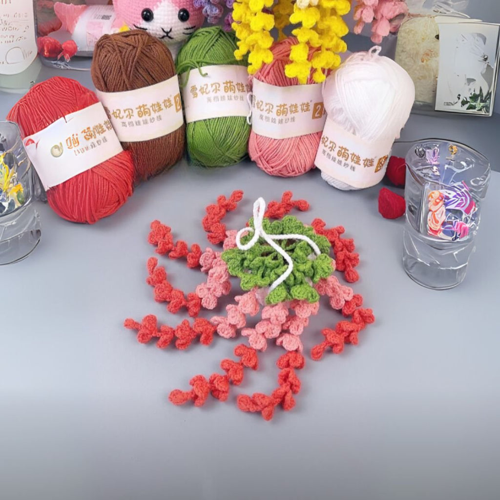 wisteria plant hanging crochet pattern