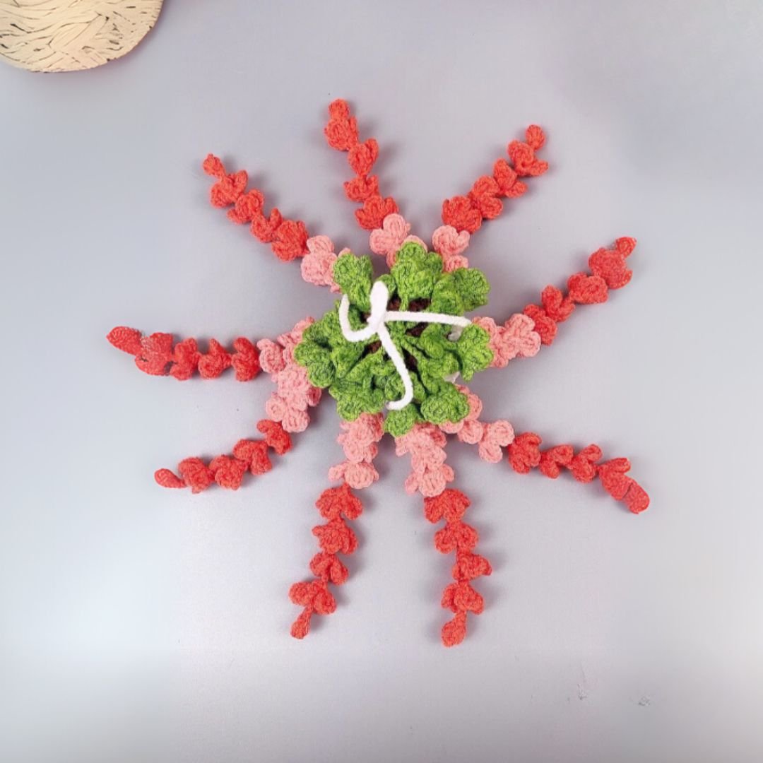 wisteria plant hanging crochet pattern